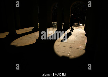Sunshine and shadows in the arches in Inner Temple, Inns of Court, London, UK Stock Photo