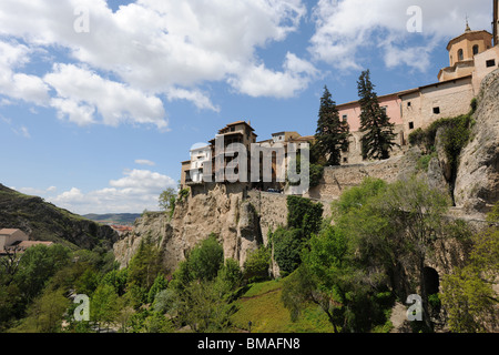 view to Casas Colgadas / Hanging Houses, Cuenca, Castile-La Mancha, Spain Stock Photo