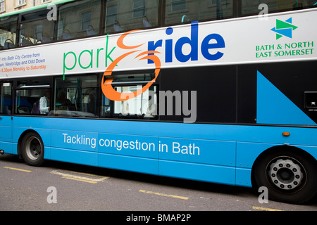 Park and Ride double decker bus, Bath Stock Photo