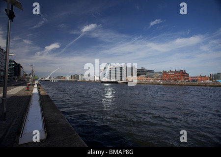 The conference centre (or CCD) on the North quays of the river Liffey in Dublin, Ireland  as seen from the south docks Stock Photo