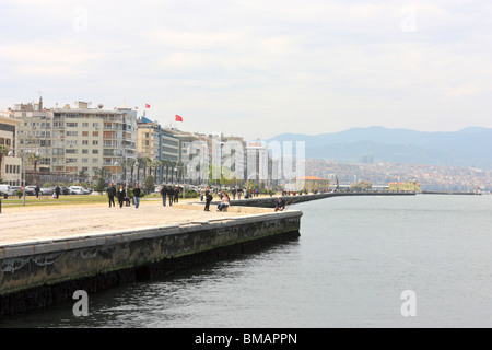 Kordon Promenade and park in Izmir Stock Photo