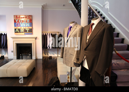 The inside of 'Richard James' Savile Row store in London. Stock Photo