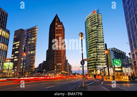 Skyscrapers on Potsdamer Platz Square, Berlin, Germany, Europe Stock Photo