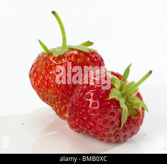 Two Strawberries Stock Photo