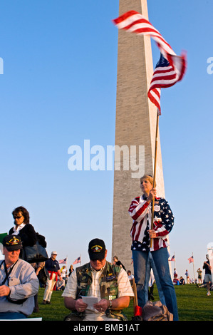 Tea party protest on Tax Day, April 15 in Washington DC Stock Photo