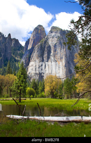 Yosemite National Park California USA nature beauty mountains river meadow Stock Photo