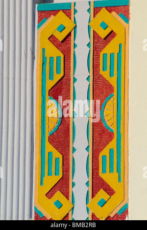 Art Deco artwork on the historic Cavalier Hotel built in 1936 on Ocean Drive in South Beach, Miami Beach, Florida, USA Stock Photo