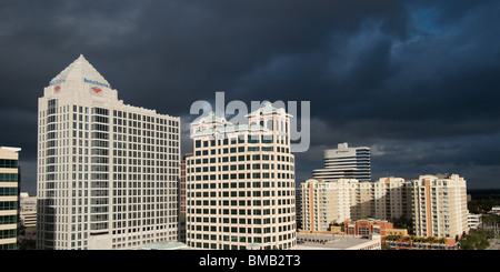 High-rise financial buildings in the city center of Fort Lauderdale, Florida, USA Stock Photo