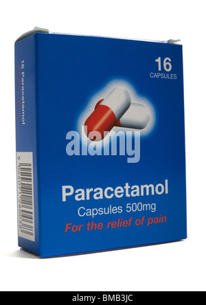 Box of paracetamol on white background Stock Photo - Alamy