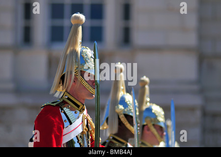 Household Cavalry, changing the guard at Horse guards parade, London, United Kingdom Stock Photo