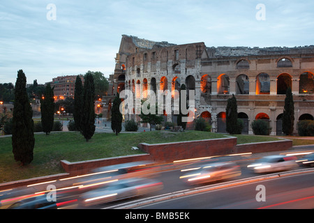 Coliseum at night, Rome, Italy Stock Photo