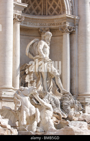 Neptune, Fountain de Trevi, Rome, Italy Stock Photo
