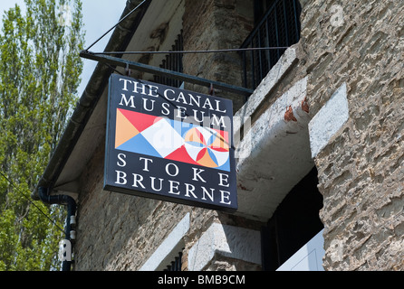 Sign at entrance to the Canal Museum at Stoke Bruerne Northants England UK EU Stock Photo