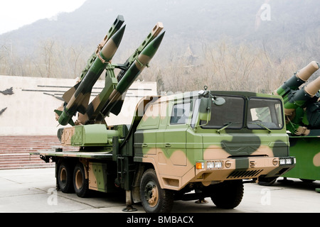 ground-to-air missile vehicle in museum in china Stock Photo - Alamy