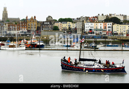 Dunkirk little ships leave for Dunkirk in the 70th anniversary. Stock Photo