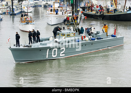 Dunkirk little ships leave for Dunkirk in the 70th anniversary. Stock Photo
