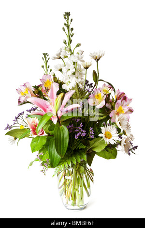 bouquet of flowers isolated on a white table Stock Photo