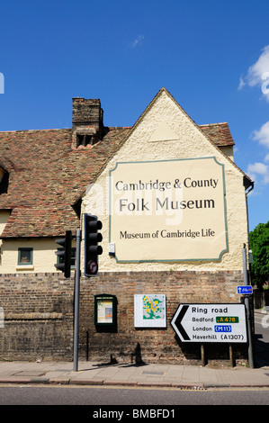 Cambridge & County Folk Museum, Northampton Street, Cambridge, England, UK Stock Photo