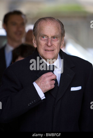 Britain's Prince Philip, the Duke of Edinburgh on a visit to Cambridge Stock Photo