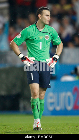 Goalkeeper Igor Akinfeev of Russia seen after conceding a goal to Spain during a UEFA Euro 2008 semi-final football match.