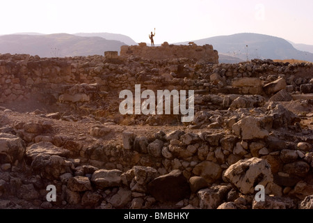 Israel, Upper Galilee, Tel Hazor Stock Photo