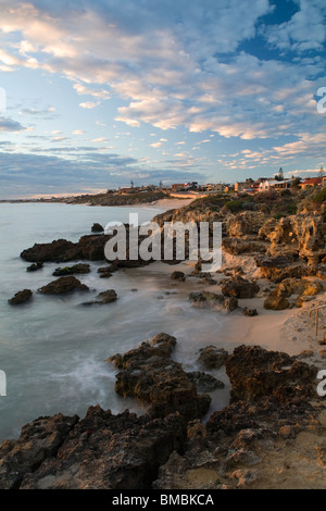 Marmion Beach at sunset. On the coastal suburbs of Perth, capital city of Western Australia Stock Photo