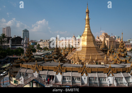 Myanmar. Burma. Yangon. Sule Pagoda Stock Photo