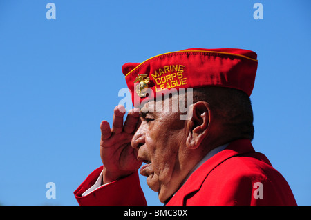 Military veterans who have passed away were honored at Memorial Day Services at South Lawn Cemetery, Tucson, Arizona, USA. Stock Photo