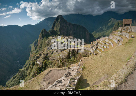 Machu Picchu With Huayna Picchu In The Background, Peru, South America Stock Photo