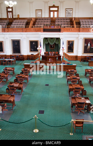 Inside the senate chambers in the Texas state capitol building or statehouse in Austin Stock Photo