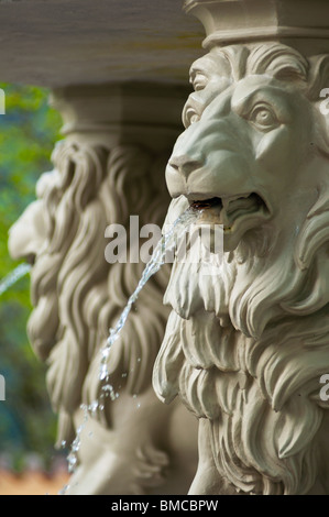 Lion fountain statues at Hohenschwangau castle in Bavaria, Germany Stock Photo
