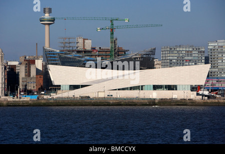 the museum of liverpool life building under construction on the waterfront shoreline merseyside england uk Stock Photo
