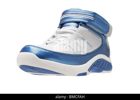 Basketball sport shoes, one side, left side on white background Stock Photo
