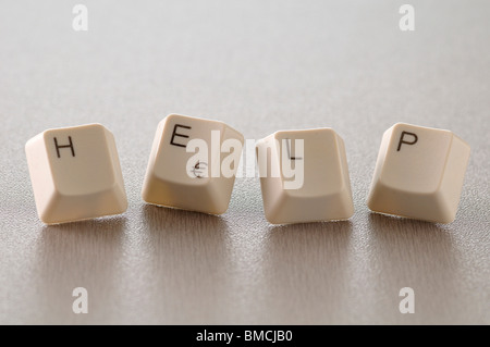 Computer Keys Spelling HELP Stock Photo