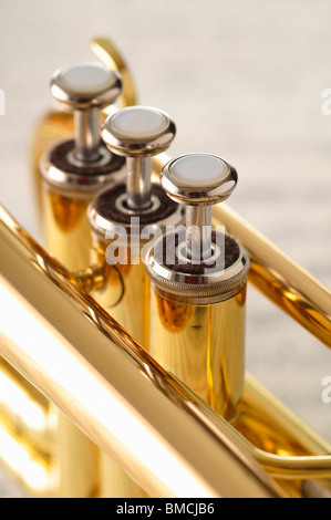 Close-up of Trumpet Valves Stock Photo