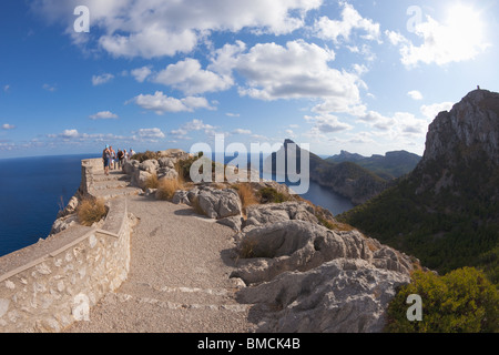 Formentor peninsula north eastern majorca from Mirador des Colomer Mallorca Spain Europe EU Stock Photo