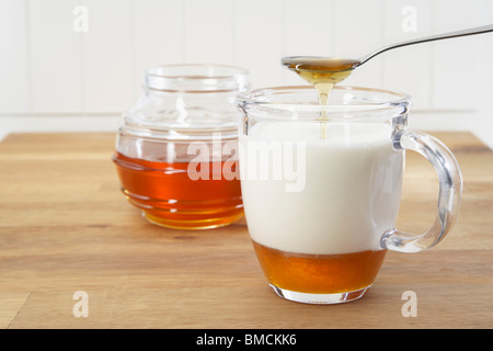 Honey and Milk Stock Photo