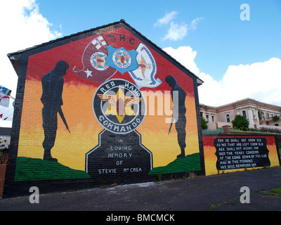 red hand commando memorial to stevie mccrea loyalist wall mural ...