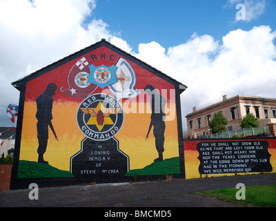 Red Hand Commando Loyalist Paramilitary Mural Hopewell Avenue Lower Shankill Road