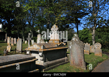 Graveyard of St. Anne's Church, St. Anne, Alderney, Channel Island, United Kingdom Stock Photo