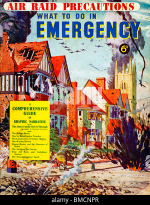 Air Raid Precautions, English magazine from the Blitz with stories and instructions on what to do in a German bombing raid Stock Photo
