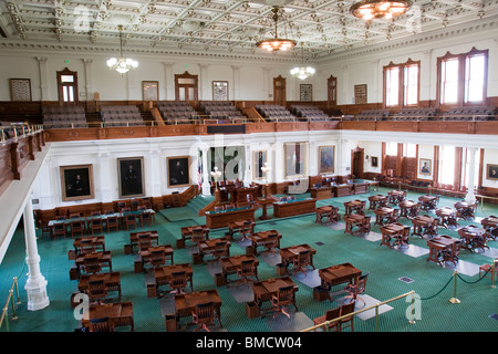 Inside the senate chambers in the Texas state capitol building or statehouse in Austin Stock Photo