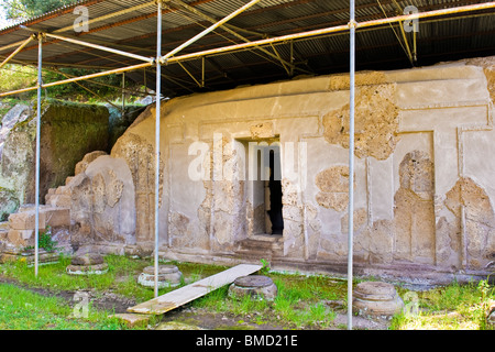 Pian di Mola etruscan necropolis, Tuscania, Viterbo province, Lazio Stock Photo