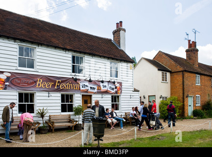 The Hoop Public House in Stock village in Essex.  Photo by Gordon Scammell Stock Photo