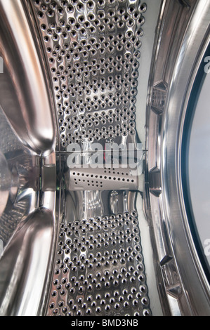 Interior view of a washing machine drum Stock Photo