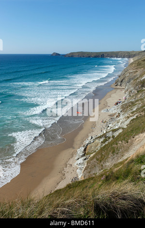 Ligger Point and Perran Beach, Perranporth, Cornwall. Perran Beach ...