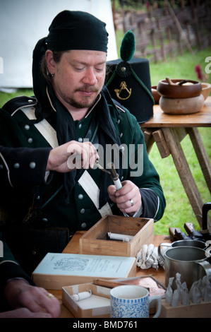 Re enactment group dressed as 95th (Rifle) Regiment of Foot in the ...