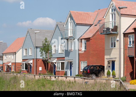 Broughton Gate Housing Estate - Milton Keynes - Buckinghamshire Stock Photo