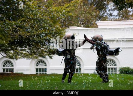 The White House on Halloween. Stock Photo