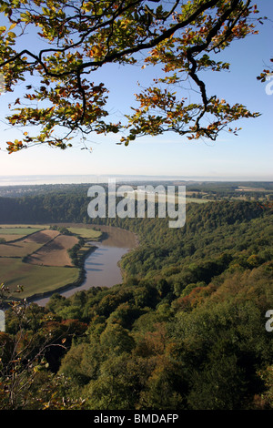 eagles nest viewpoint Wye Valley monmouthshire south wales autumn Stock ...